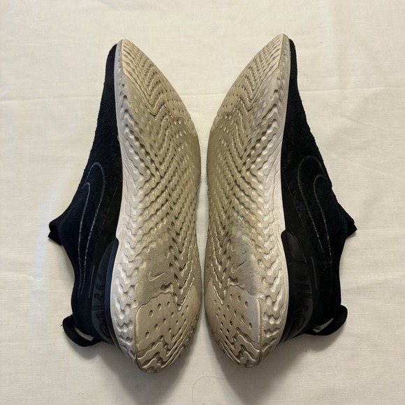 Nike Epic Phantom React Flyknit Mens 13 Shoes Black Slip On Sneaker Running - Picture 9 of 16